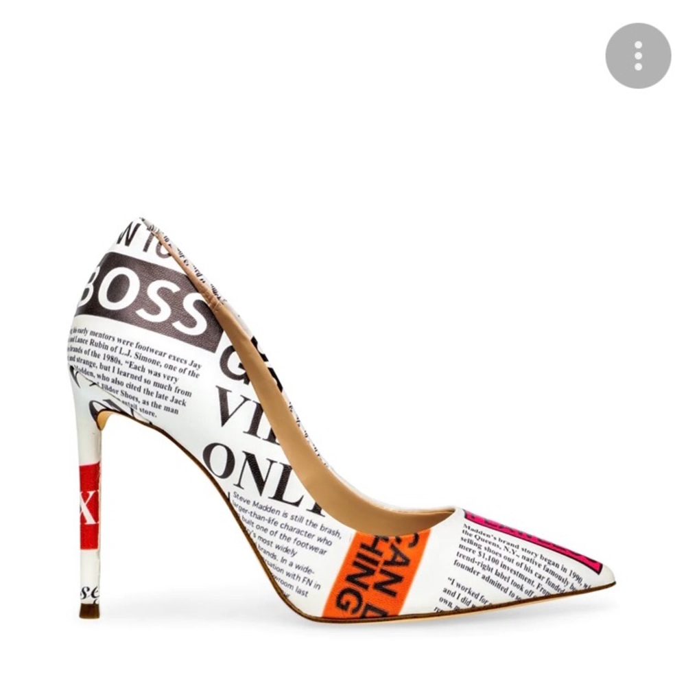 Today’s news paper boss girl pumps. Steve Madden.